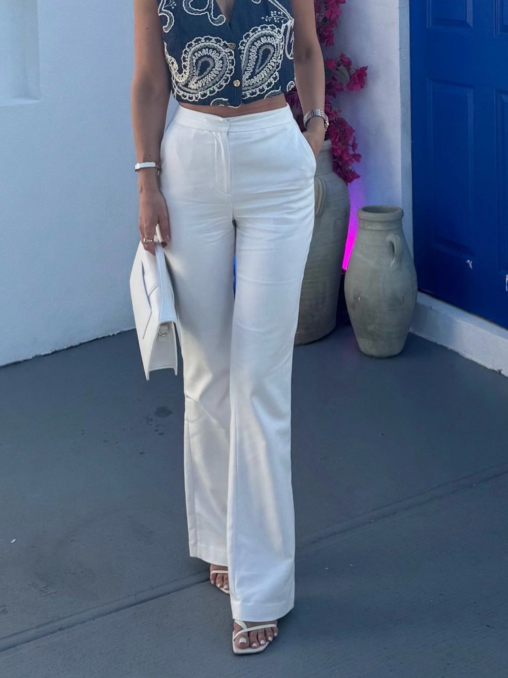 High Waisted Flare trousers